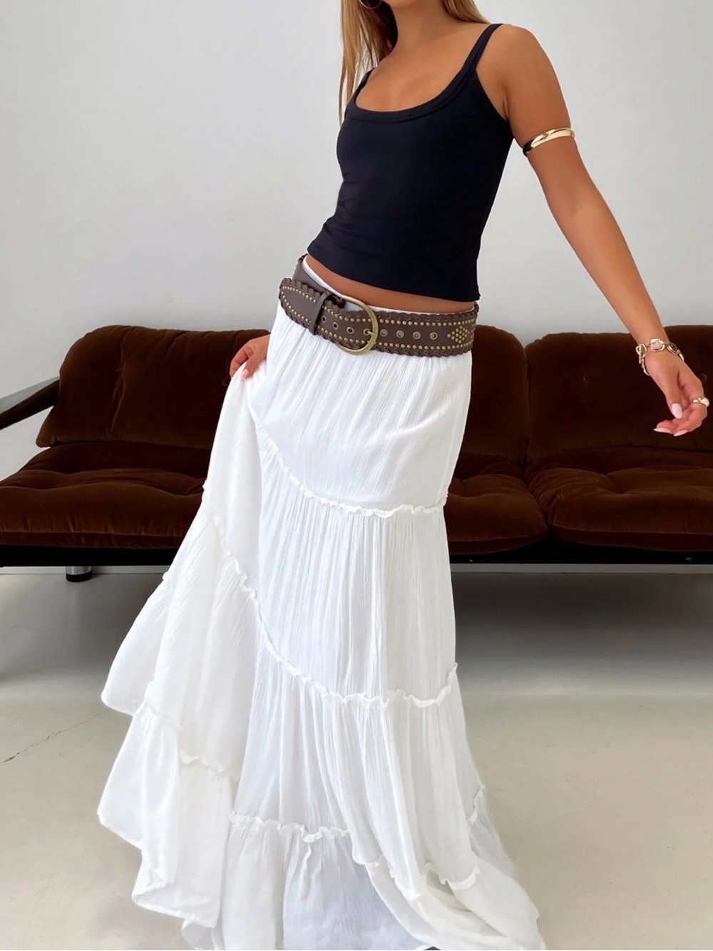 Princess Polly Miriah White Maxi Skirt